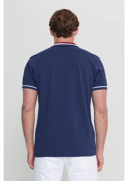 Slim Fit Dar Kesim %100 Pamuk Polo Yaka Tişört indirimleri