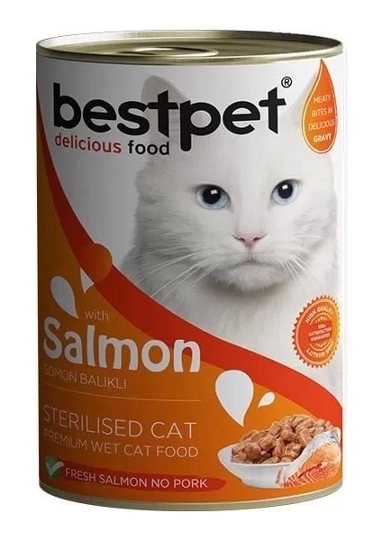 Sterilised Somonlu Kısırlaştırılmış Konserve Kedi Maması 400 gr