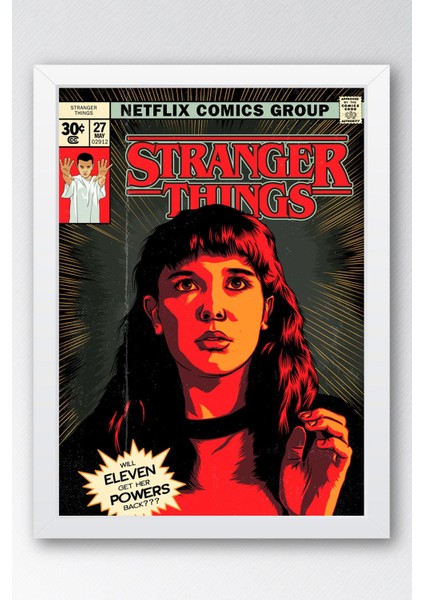 Stranger Things Çerçeveli Tablo -Çizgi Roman Kapağı Tasarımlı Poster Tablo