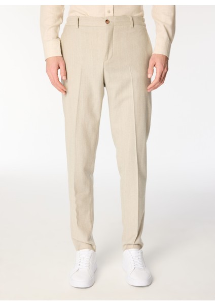 Normal Bel Normal Paça Slim Fit Bej Erkek Pantolon PS62.ILGC.R040