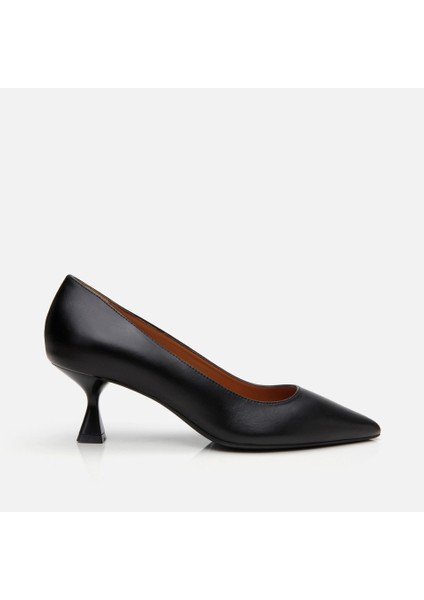 01AYH304150A100 Deri Siyah Kadın Stiletto