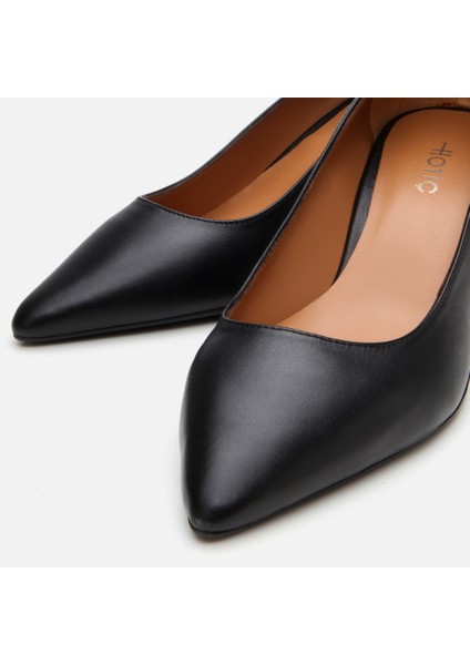 01AYH304150A100 Deri Siyah Kadın Stiletto