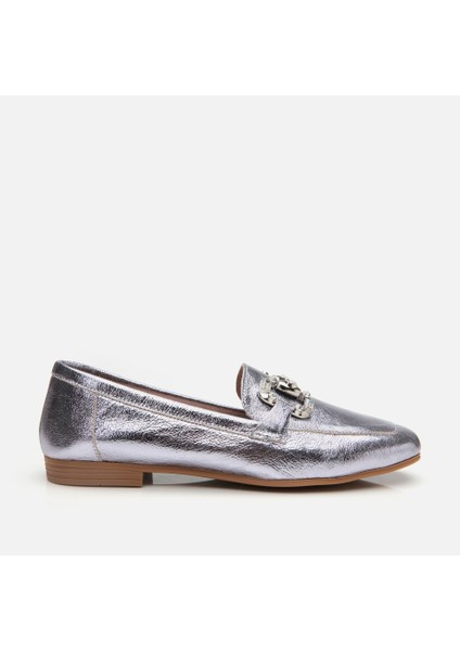 01AYH306740A210 Deri Lame Kadın Tokalı Loafer