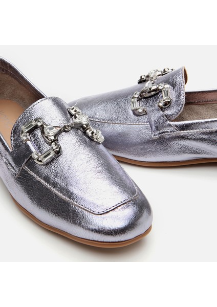 01AYH306740A210 Deri Lame Kadın Tokalı Loafer