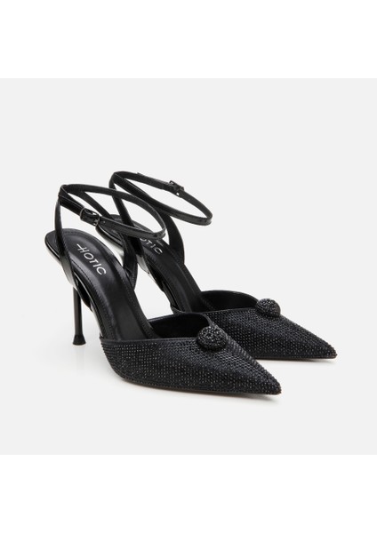 01AYH307500A100 SIYAH Kadın Taşlı Stiletto fiyatları