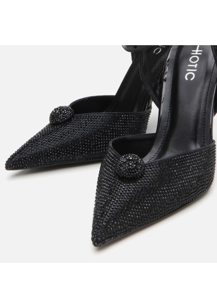 01AYH307500A100 SIYAH Kadın Taşlı Stiletto modelleri
