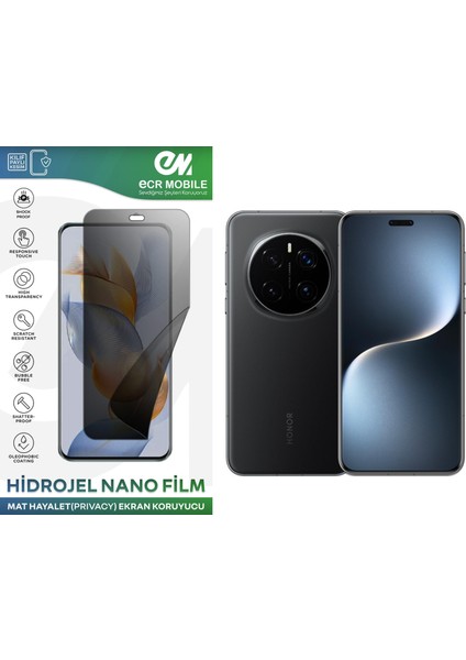 Honor Magic 7 Pro Uyumlu Hidrojel Nano Ekran Koruyucu Film Hayalet(Privacy)Tempered Cam Değildir