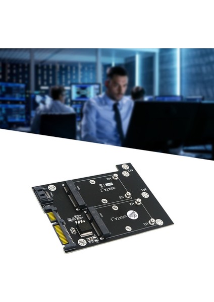 Yükseltme Sürümü Dual Msata Ssd'den Dual Sata3.0 6gbps Dönüştürücü Adaptör Kartı LED Göstergeli (Yurt Dışından)
