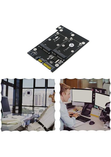 Yükseltme Sürümü Dual Msata Ssd'den Dual Sata3.0 6gbps Dönüştürücü Adaptör Kartı LED Göstergeli (Yurt Dışından)