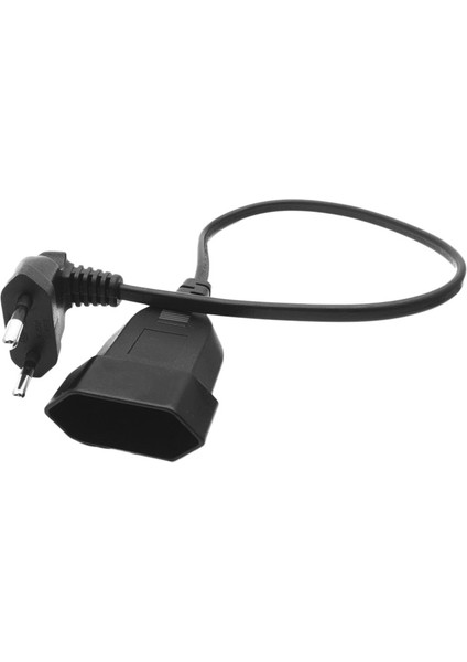 Avrupa 90 Derece Erkek Fiş - Dişi Soket Güç Uzatma Kablosu Pc Bilgisayar Pdu (0.6m) (Yurt Dışından)