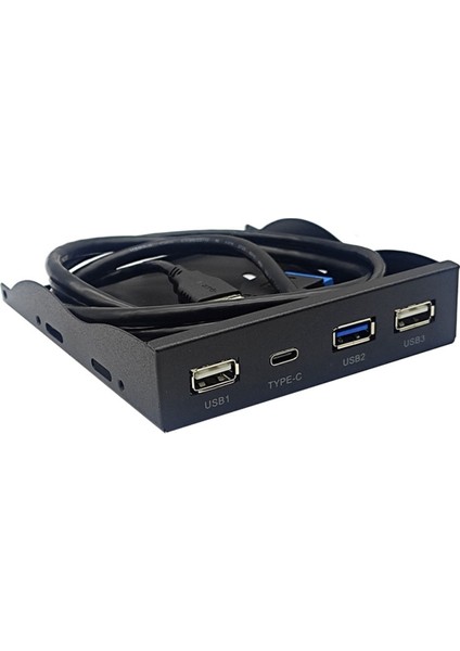 Usb3.2 Gen1 Type-C Disket Sürücü Paneli 3,5 Inç Hub 19PIN - C Bağlantı Noktası Tersinir Tak-Çıkar 5gbps (Yurt Dışından)