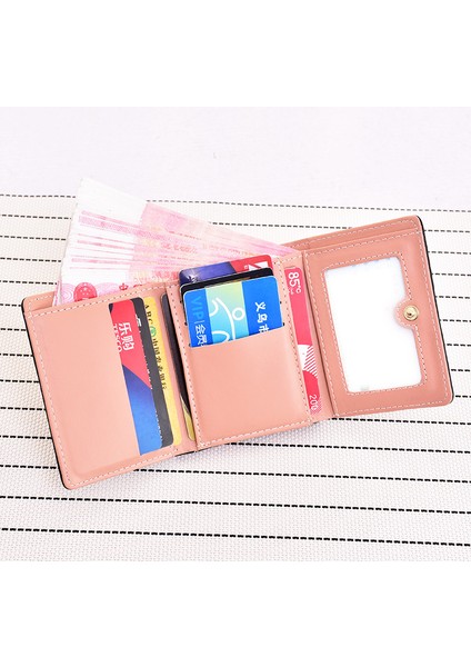 Cüzdan Kadın Kısa Öğrenci Mini Küçük Cüzdan Sevimli Karikatür Çoklu Kart Yuvası Üç Katlı Para Cüzdan (Yurt Dışından) modelleri
