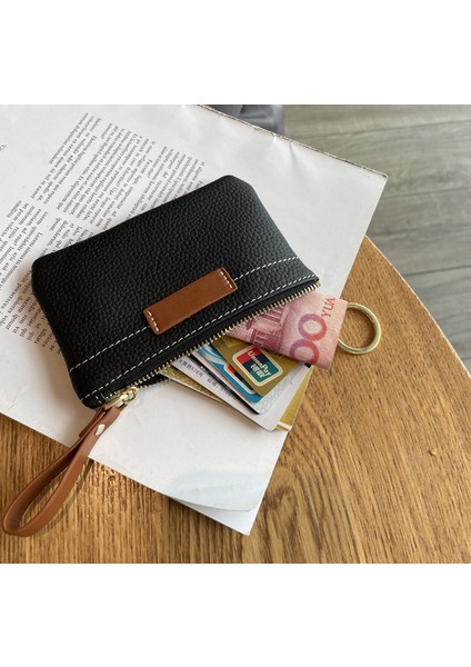 Para Cüzdanı Mini Kompakt Anahtar Çantası Madeni Para Çantası Bayan Kısa Cüzdan (Yurt Dışından)