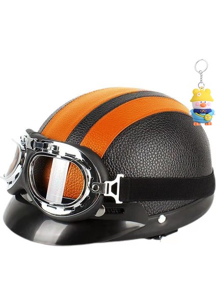 Kask Dört Mevsim Tramvay Yarı Kask Hafif Deri Kask Bisiklet Sürme Kask (Yurt Dışından)