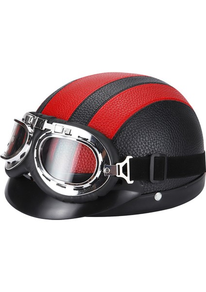 Kask Dört Mevsim Tramvay Yarı Kask Hafif Deri Kask Bisiklet Sürme Kask (Yurt Dışından)
