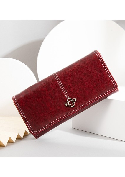 Cüzdan Bayan Uzun Cüzdan Fermuarlı Büyük Kapasiteli Clutch Kadın (Yurt Dışından)
