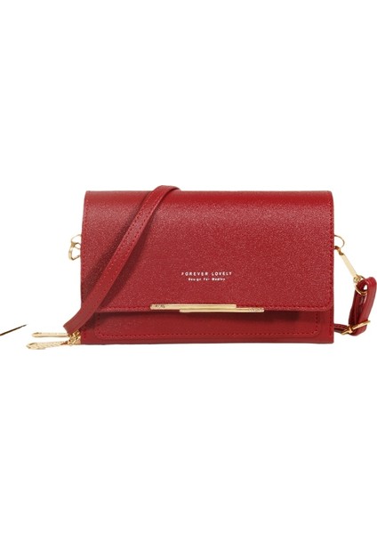 Cep Telefonu Çantası Kapak Tipi Kadın Moda Çok Fonksiyonlu Crossbody Omuz Çantası Çok Yönlü Cüzdan (Yurt Dışından)