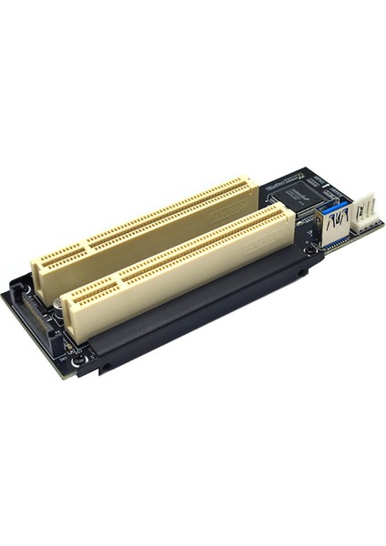 Mini Pci-E'den Dual Pci Express X1'e Dual Pci Yükseltici Kart Masaüstü Bilgisayar Için Yüksek Verimli Adaptör Dönüştürücü ASM1083 Çip (Yurt Dışından)