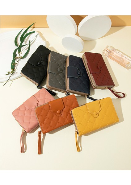 Cüzdan Kadın Uzun Para Cüzdanı Çoklu Kart Yuvası Toka Cüzdanı Büyük Kapasiteli Clutch Kadın (Yurt Dışından)