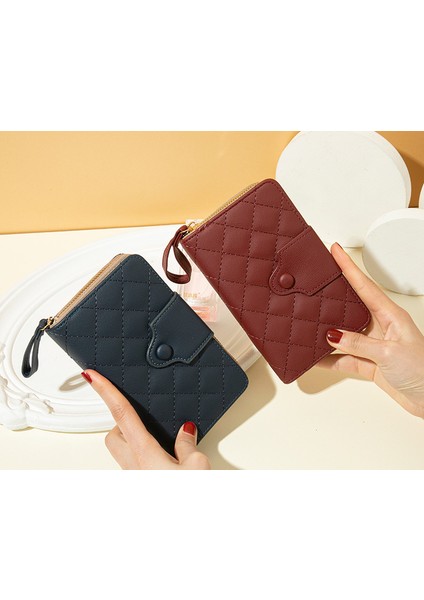 Cüzdan Kadın Uzun Para Cüzdanı Çoklu Kart Yuvası Toka Cüzdanı Büyük Kapasiteli Clutch Kadın (Yurt Dışından)