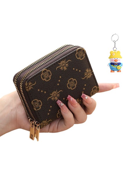 Bayan Kart Tutucu Çift Fermuarlı Organ Moda Çoklu Kart Yuvası Kart Tutucu Para Cüzdanı (Yurt Dışından)