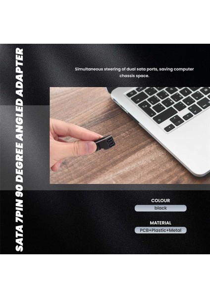 1 Adet Çift Sata 7 Pin Dişi - Çift 7 Pin Erkek 90 Derece Açılı Adaptör Anakart Sata Adaptörü Masaüstü Bilgisayarlar Için SSD HDD (Yurt Dışından) fiyatları