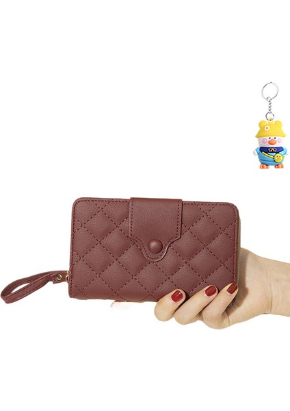Cüzdan Kadın Uzun Para Cüzdanı Çoklu Kart Yuvası Toka Cüzdanı Büyük Kapasiteli Clutch Kadın (Yurt Dışından)