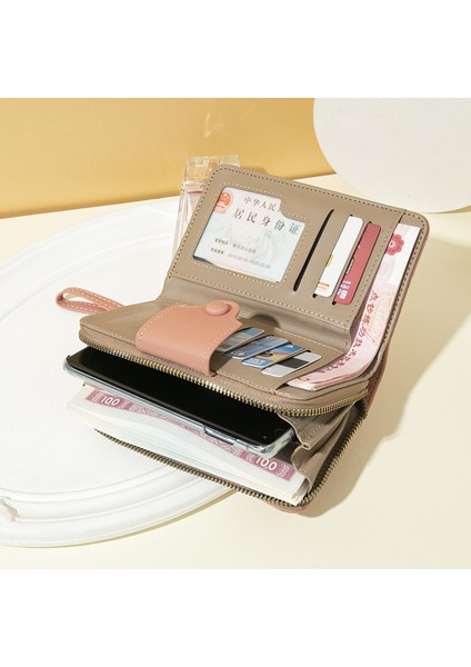 Cüzdan Kadın Uzun Para Cüzdanı Çoklu Kart Yuvası Toka Cüzdanı Büyük Kapasiteli Clutch Kadın (Yurt Dışından)