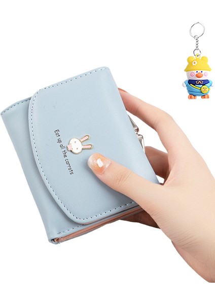 Cüzdan Kadın Kısa Sevimli Para Cüzdanı Üç Katlı Para Çantası Öğrenci Cüzdanı Kadın (Yurt Dışından)