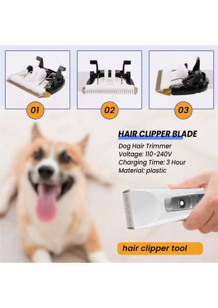 Profesyonel Evcil Hayvan Makası Elektrikli Saç Kesme Makinesi Düzeltici Köpekler Kesme Makinesi Seramik Titanyum Bıçak RFCD-9100 9600 (Yurt Dışından) fırsatları