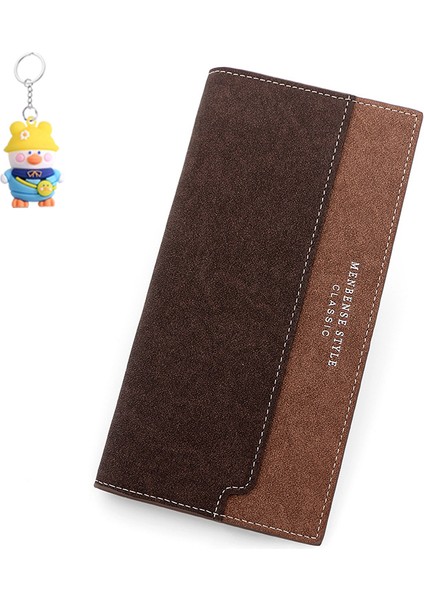 Erkek Uzun Cüzdan Gündelik Dikme Buzlu Clutch Kimlik Çantası Çoklu Kart Yuvası Clutch Cüzdan (Yurt Dışından)