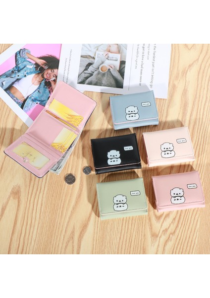Basit Cüzdan Sevimli Küçük Çiçek Öğrenci Cüzdanı Moda Kısa Üç Katlı Bayan Kart Tutucu (Yurt Dışından) fırsatları