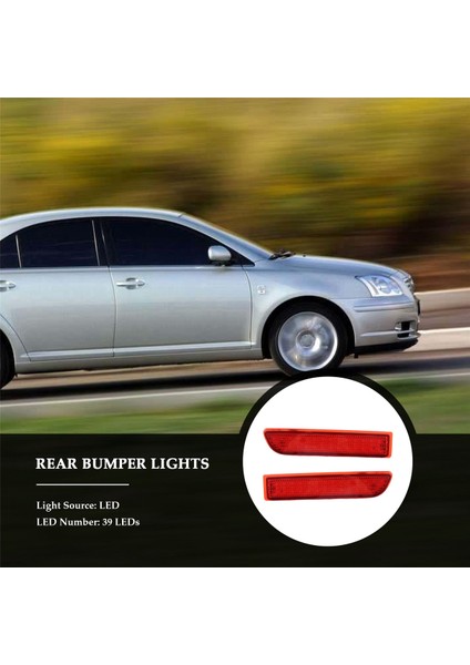 2x Araba LED Arka Lambası Park Freni Arka Tampon Reflektör Lambası Toyota Avensis/alphard Mki/rav4 LED Arka Lambaları Sis Durdurma Park Lambaları Kırmızı (Yurt Dışından) modelleri