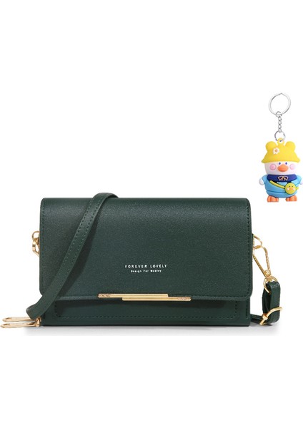 Cep Telefonu Çantası Kapak Tipi Kadın Moda Çok Fonksiyonlu Crossbody Omuz Çantası Çok Yönlü Cüzdan (Yurt Dışından)