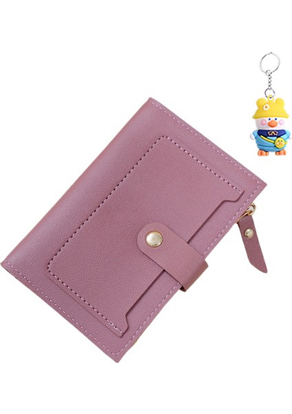 Bayan Çok Fonksiyonlu Kart Tutucu Fermuarlı Para Cüzdanı Çoklu Kart Yuvası Öğrenci Kart Tutucu Cüzdanı (Yurt Dışından)