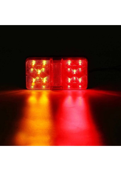 2 Adet 12V 10LED Su Geçirmez Kamyon Römork Kamyon Arka Lambası Araba Dönüş Sinyali Fren Arka Stop Lambası Tekne Rv Kampçı Göstergesi (Yurt Dışından)