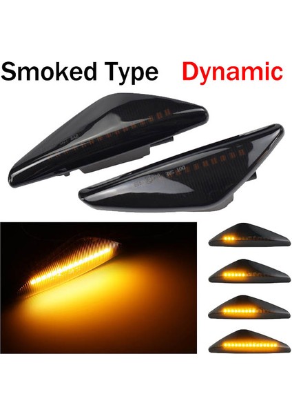 2 Adet Füme Araba Dinamik LED Yan Işaret Lambası Dönüş Sinyal Lambası Bmw X3 F25 X5 E70 X6 E71 E72 2008-2014 (Yurt Dışından)