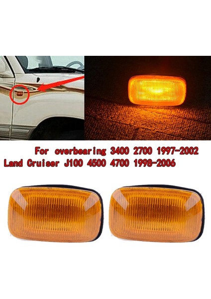 Toyota Land Cruiser 80 1990-1997 100 1998 - 2004 2005 2006 2007 Için 2 Adet Çamurluk Dönüş Sinyali Yan Işaret Lambası Işığı (Yurt Dışından) fiyatları
