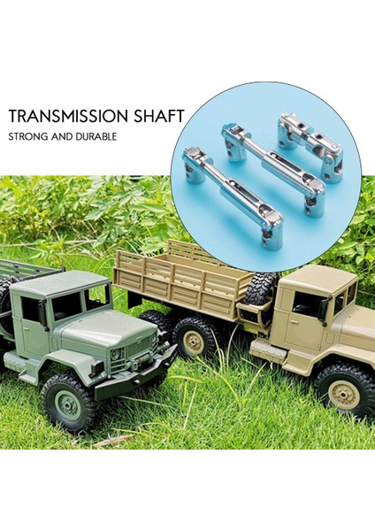 3 Adet Metal Tahrik Mili Tahrik Mili Cvd Wpl B16 B36 Jjrc Q60 Q63 Q64 Fayee FY004 Mn-77 6WD 6x6 Rc Araba Yükseltme Parçaları (Yurt Dışından)