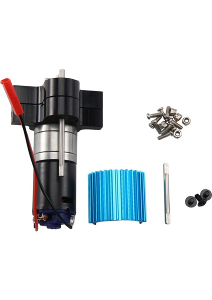 370 Power Metal Motor Geri Vites Kutusu Isı Emici Rc Araba Yedek Parçaları Wpl B1 B14 B24 C14 C24 B16 B26 B36 Jjrc Q60 Siyah (Yurt Dışından)