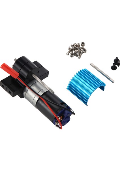 370 Power Metal Motor Geri Vites Kutusu Isı Emici Rc Araba Yedek Parçaları Wpl B1 B14 B24 C14 C24 B16 B26 B36 Jjrc Q60 Siyah (Yurt Dışından)