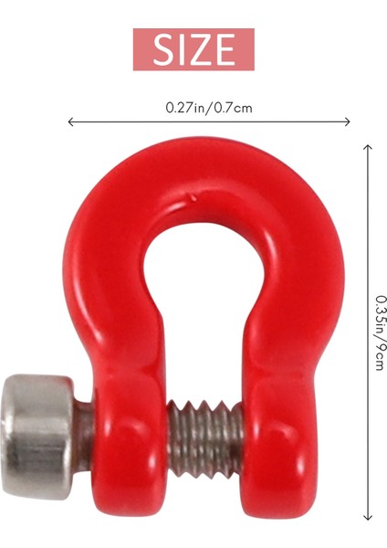 Adet Metal Tampon Römork Kancası Çekme Kelepçesi Kurtarma Kancası 1/24 Rc Paletli Araba Eksenel SCX24 Yükseltme Parçaları Aksesuarları (Yurt Dışından)