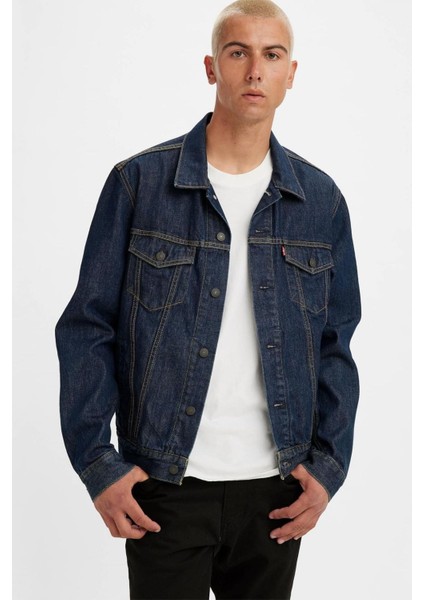Erkek Denim Ceket: Klasik, Regular Fit, Uzun Kol, Günlük Kullanım