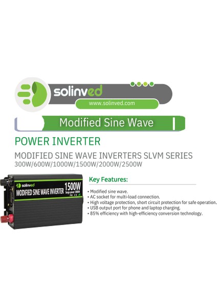 Slvm Serisi 1500W Modifiye Inverter 24V