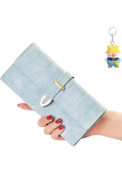 Cüzdan Kadın Uzun Cüzdan Üç Katlı Büyük Kapasiteli Clutch Kart Tutucu (Yurt Dışından)