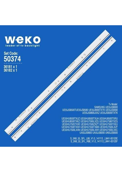 WKSET-5374 36181X1 36182X1 S_5N9_55_SFL 2 Adet LED Bar (88LED)