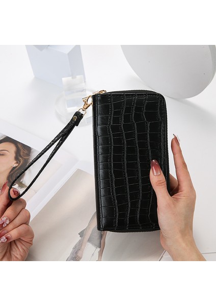 cüzdan Kadın Moda Çift Fermuarlı Dövüş Çanta Çoklu Kart Yuvası Kart Tutucu (Yurt Dışından)