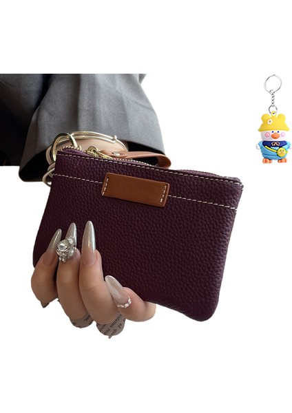 para Cüzdanı Mini Kompakt Anahtar Çantası Madeni Para Çantası Bayan Kısa Cüzdan (Yurt Dışından)