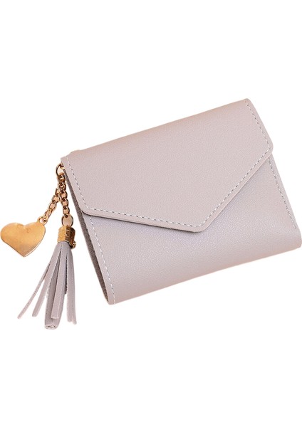 Cüzdan Bayan 2024 Yeni Şort Akan Kolye Litchi Desen Para Kartı Çanta El Tutma Sevimli Para Çanta (Yurt Dışından)