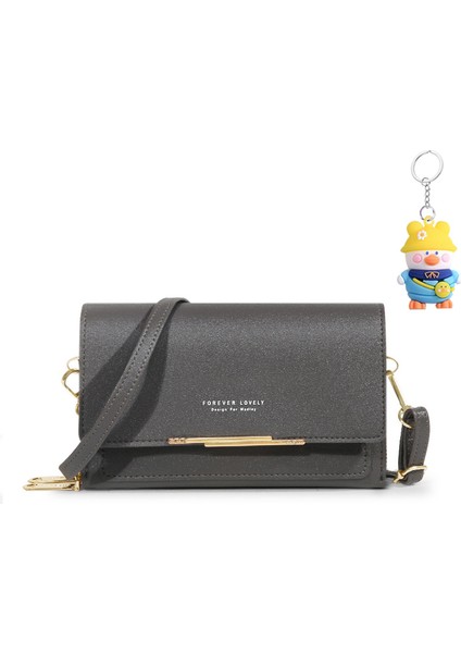 Cep Telefonu Çantası Kapak Tipi Kadın Moda Çok Fonksiyonlu Crossbody Omuz Çantası Çok Yönlü Cüzdan (Yurt Dışından)